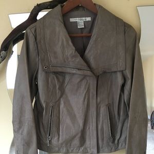 Ester Chen leather Moto jacket